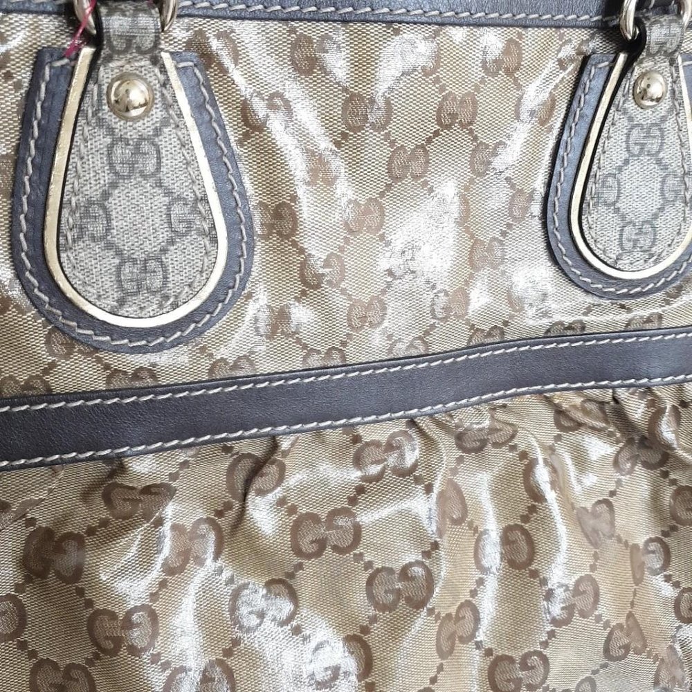GUCCI Beige & Brown Crystal Shoulder Bag - Picture 7 of 14
